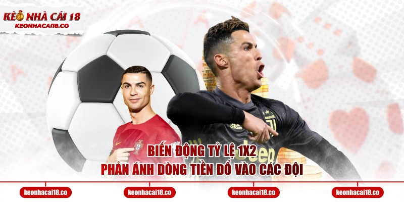 Biến động tỷ lệ 1X2 phản ánh dòng tiền đổ vào các đội