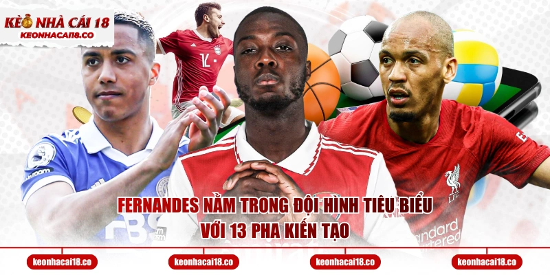 Fernandes nằm trong đội hình tiêu biểu với 13 pha kiến tạo