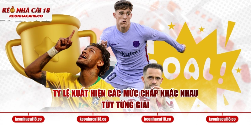 Tỷ lệ xuất hiện các mức chấp khác nhau tùy từng giải
